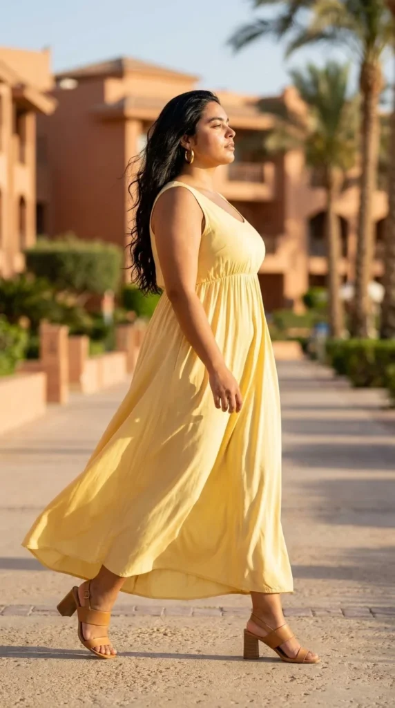 plus size summer vacation maxi dress
