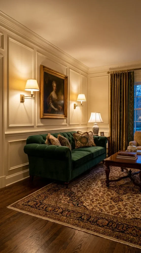 raised panel wainscoting living room