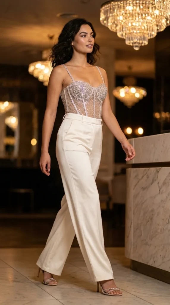rhinestone corset top bling aesthetic