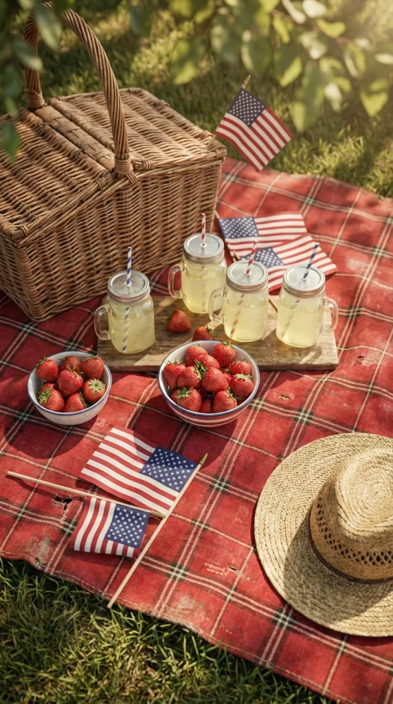 vintage patriotic picnic 4th of July photos