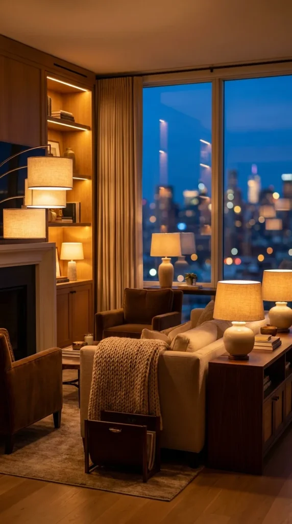 Ambient lighting living room design