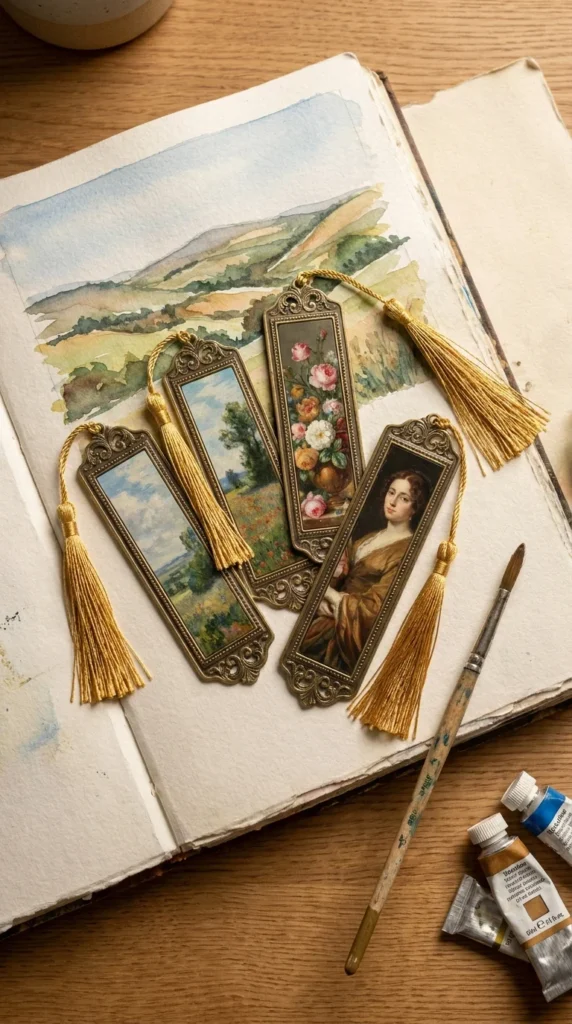 Art theme bookmark bookish gift