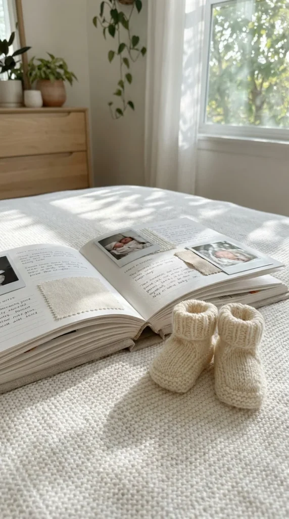 Baby milestone memory book