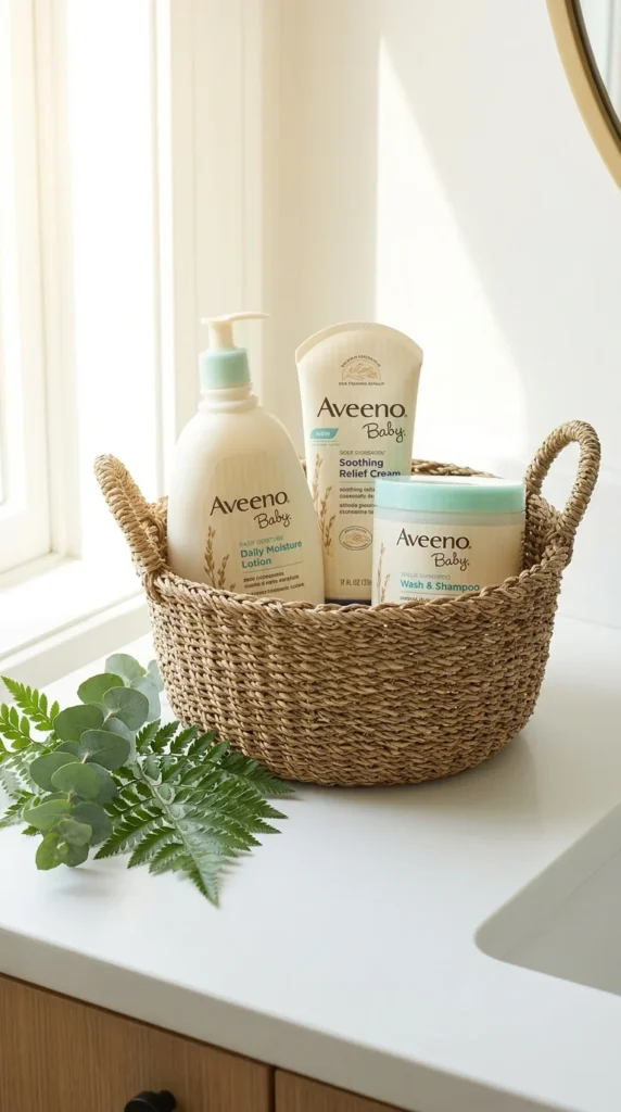 Baby skincare gift set gender reveal