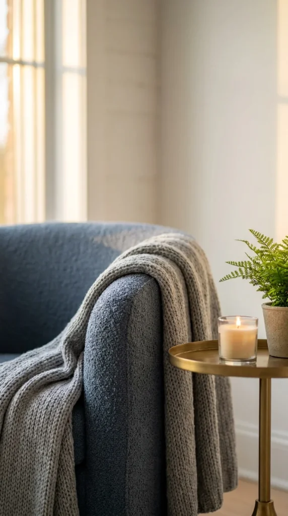 Blue Armchair Accent Piece