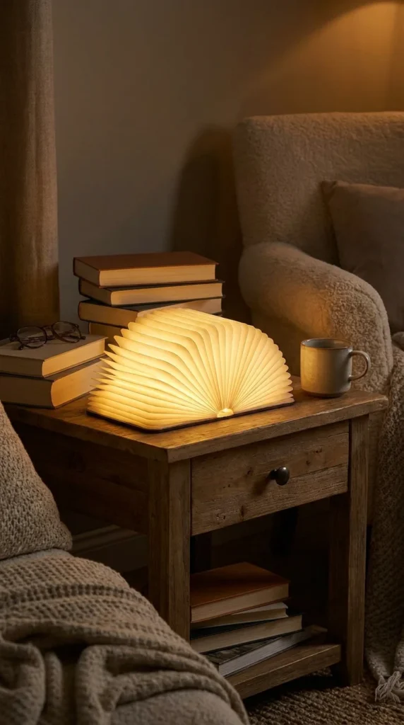 Book lamp literary gift idea