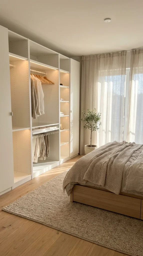 IKEA PAX wall closet bedroom