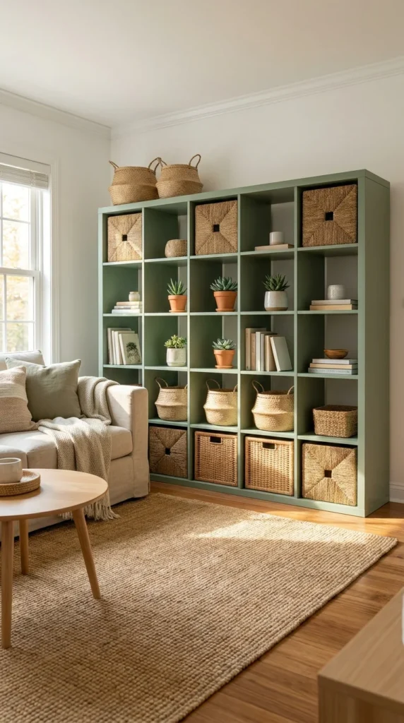 IKEA bookshelf living room idea