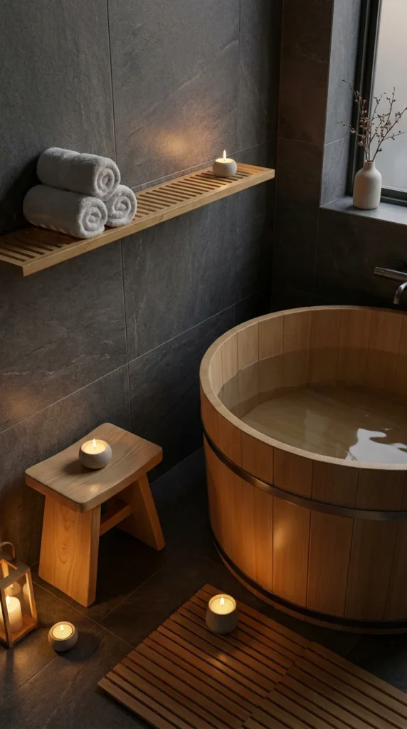 Japanese soaking tub small bathroom