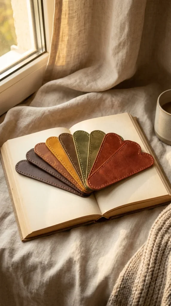 Leather bookmark gift readers