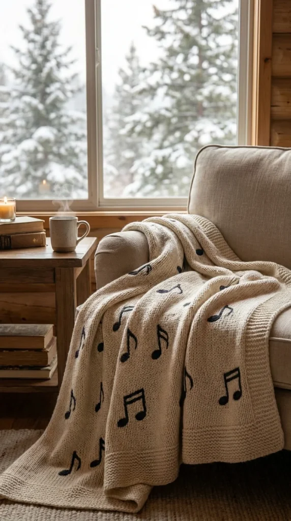 Music lover cozy blanket gift