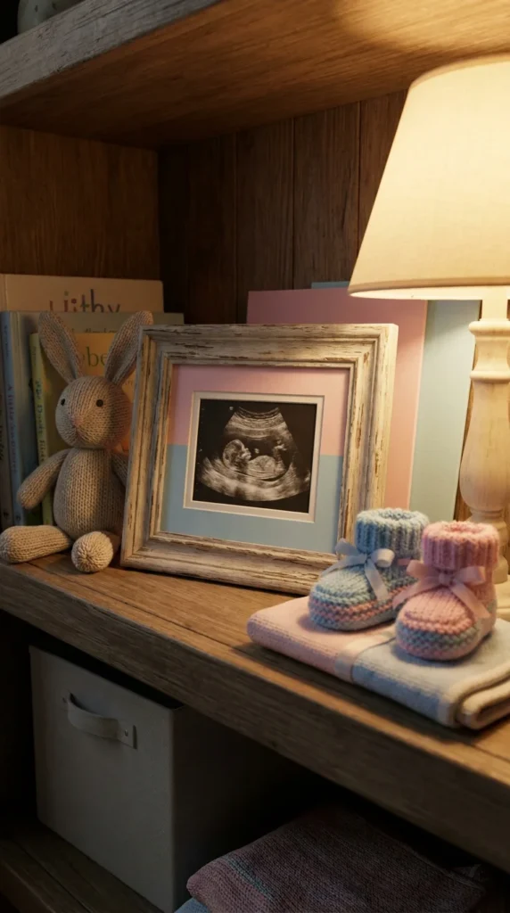 Sonogram frame gender reveal gift parents