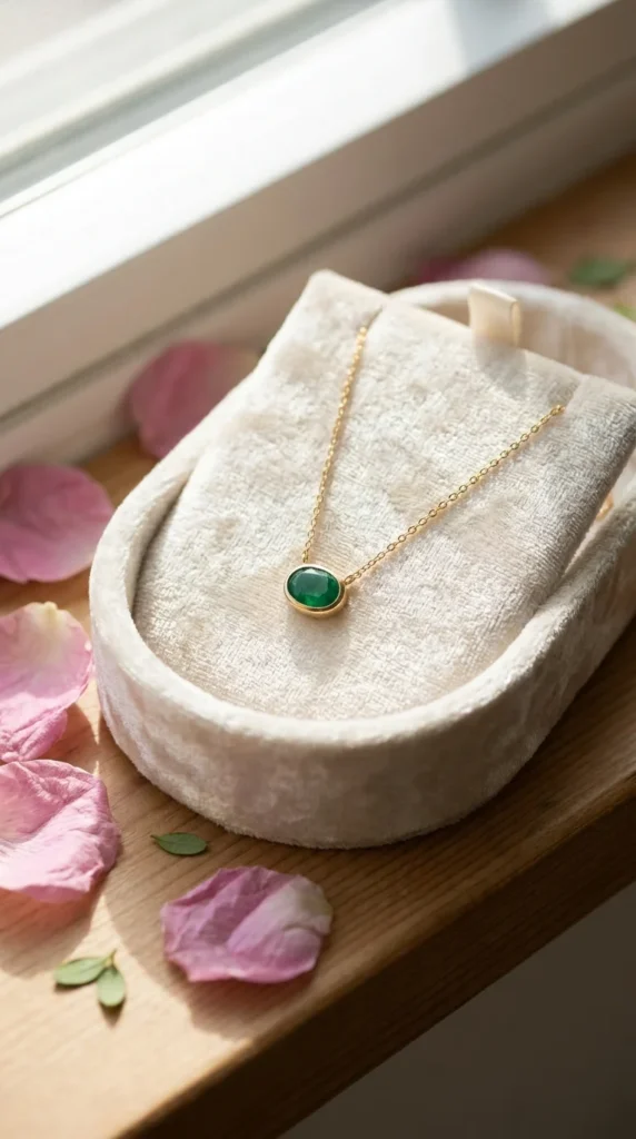 birthstone push present necklace
