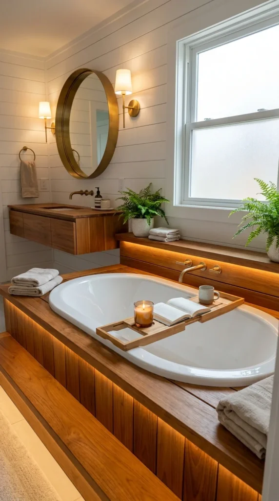 drop-in tub wood surround