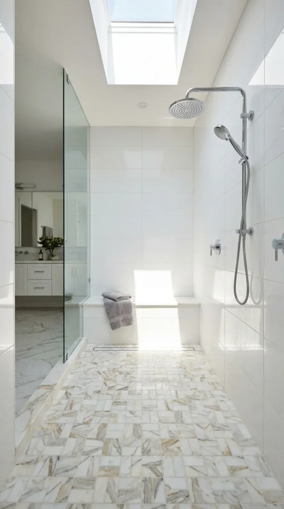 marble mosaic shower tile