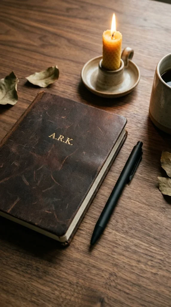 personalized leather staff notebook