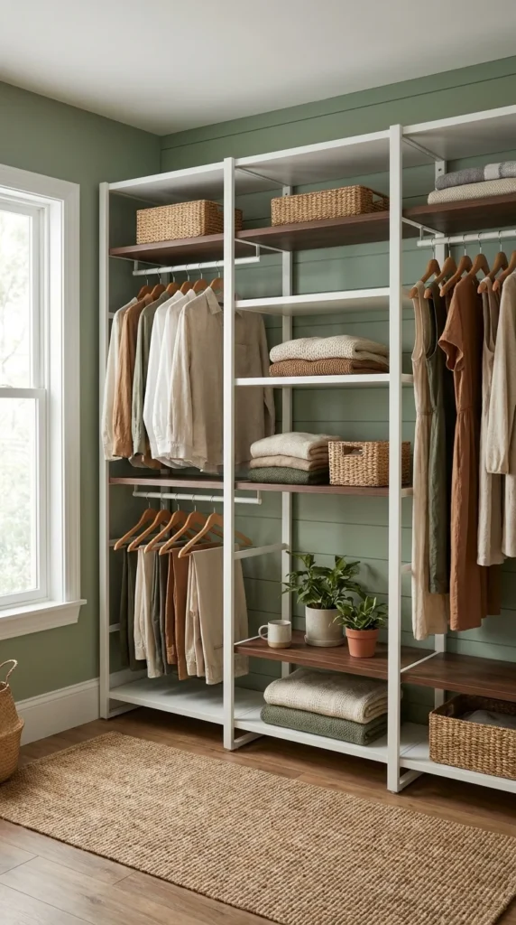 shiplap back closet wall design
