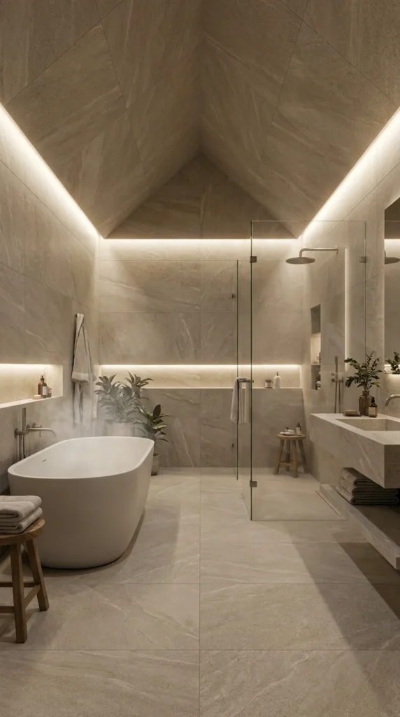 tile drenching bathroom design