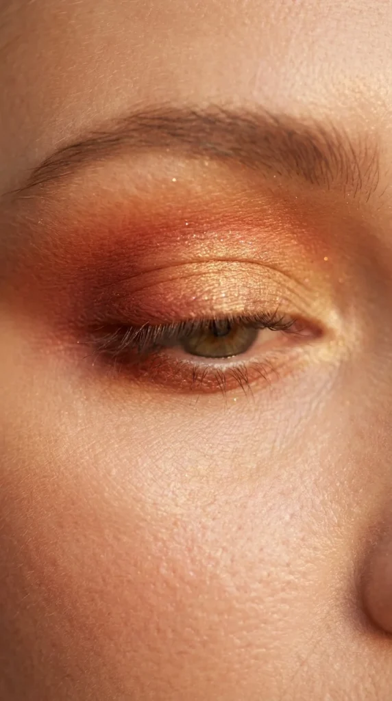 Aura eye makeup sunset tones