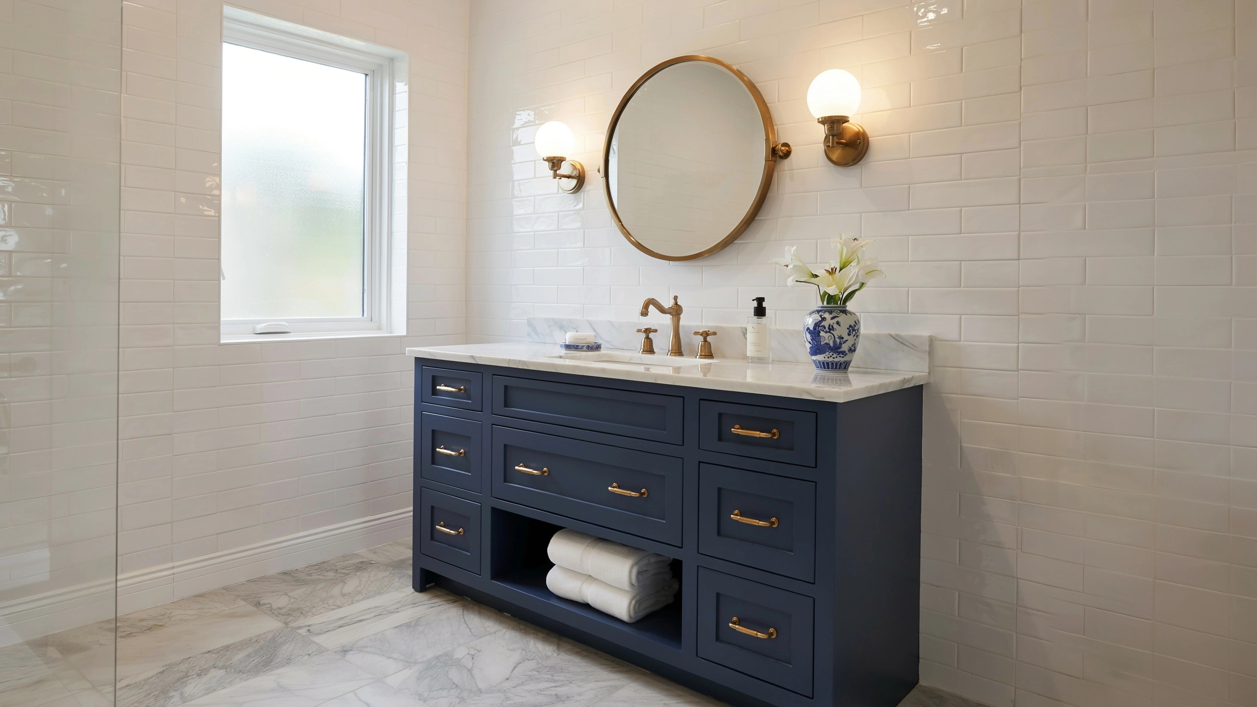 Blue and white bathroom ideas