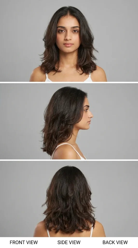 Choppy shoulder length blowout
