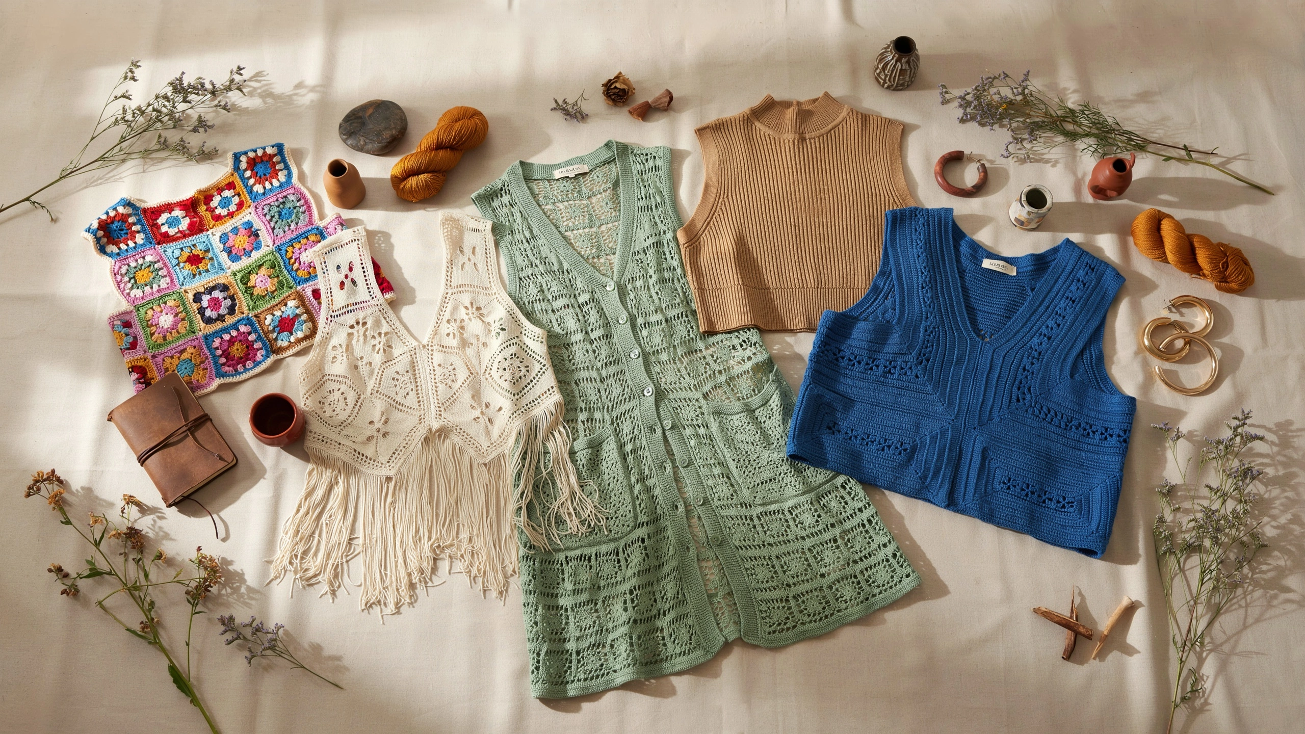 Crochet vests for women