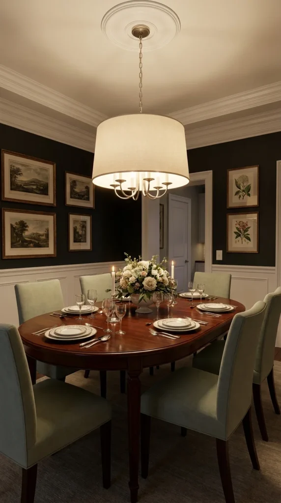 Drum pendant light dining room