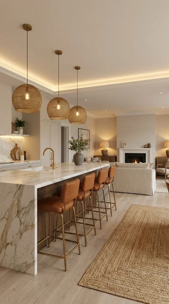 Kitchen island room divider open plan