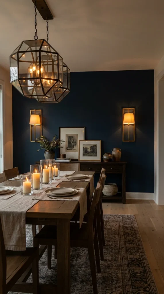 Layered dining room lighting ideas