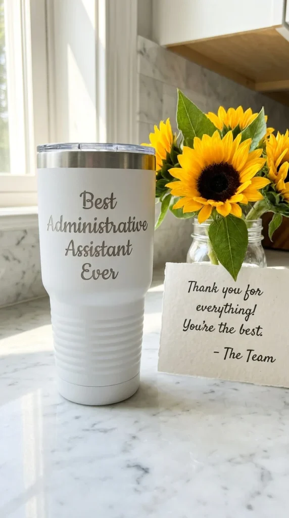 Personalized tumbler gift admin day