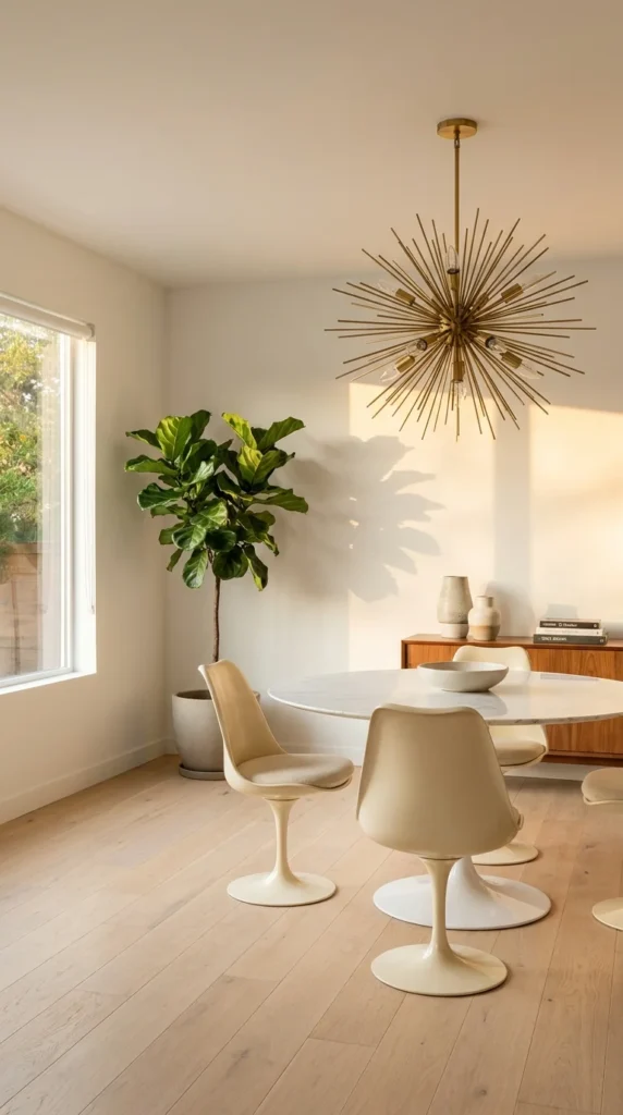 Sputnik chandelier dining room