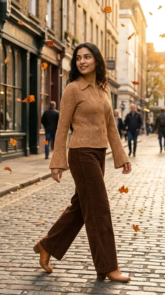 Vintage crochet shirt women button-down