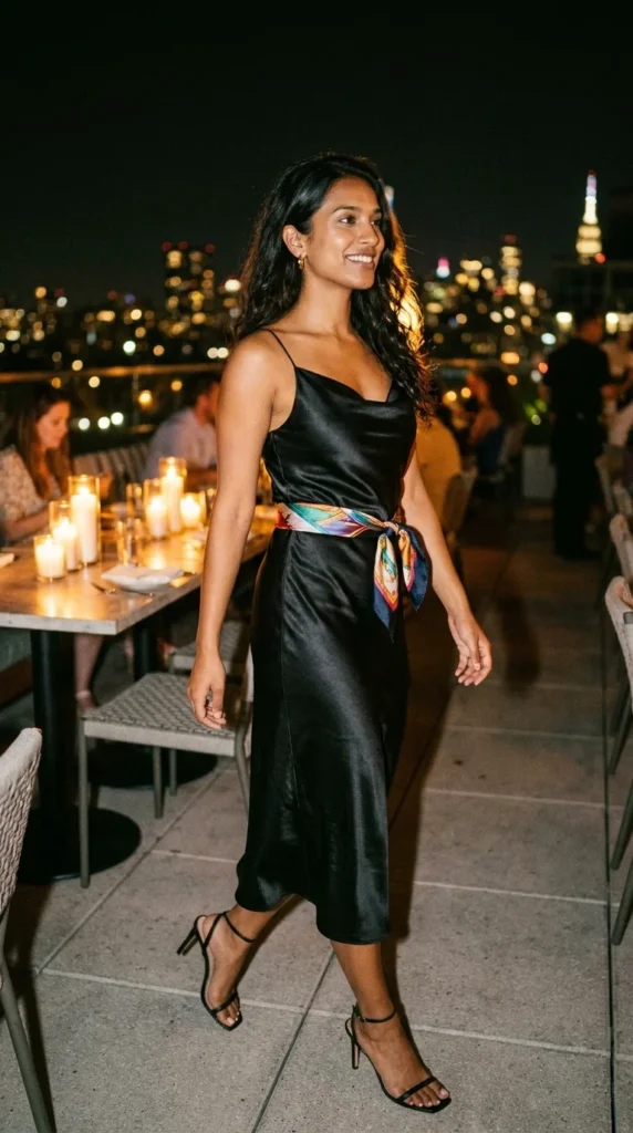 bandana tied around waist outfit dress