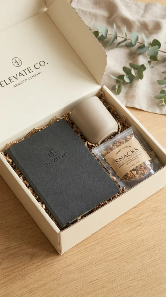 branded corporate client gift box