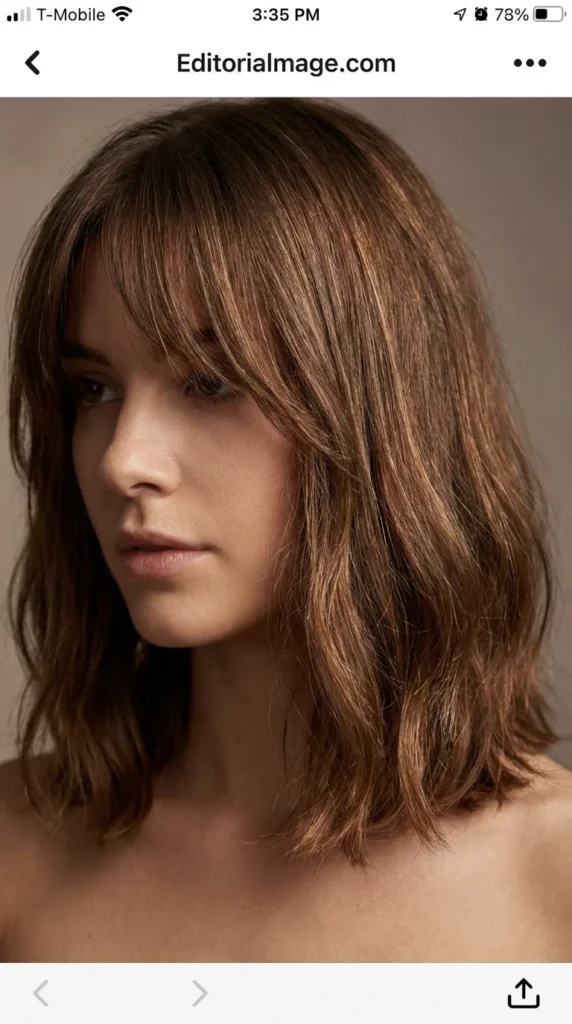 curtain bangs lob haircut