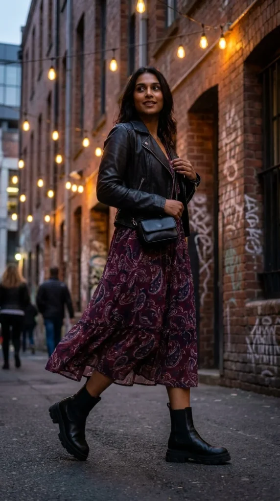paisley bandana print dress outfit