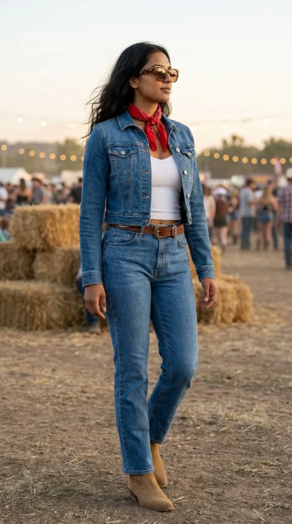 western bandana outfit women festival