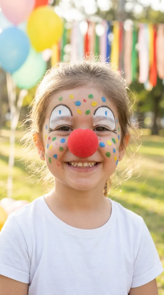 clown face paint kids