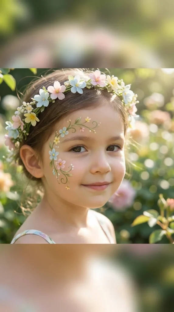 flower face paint design