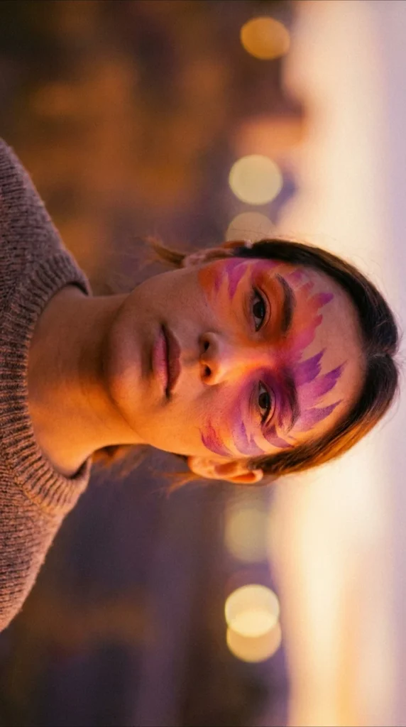 ombré sunset eyeshadow face paint