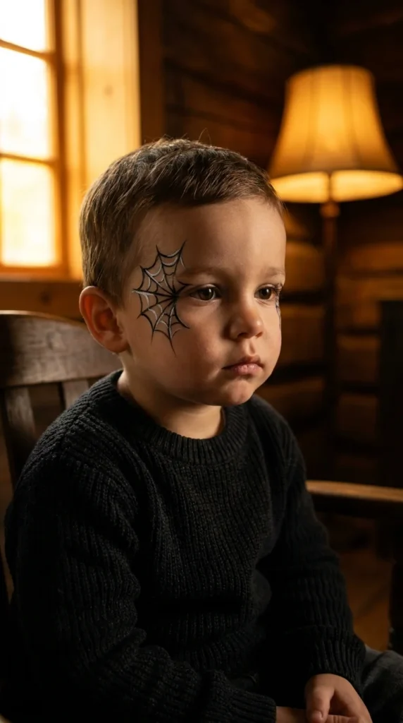 spider web face paint