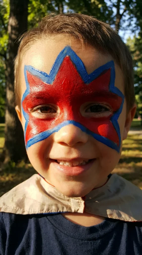 superhero star face paint