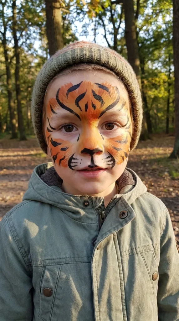 tiger face paint kids