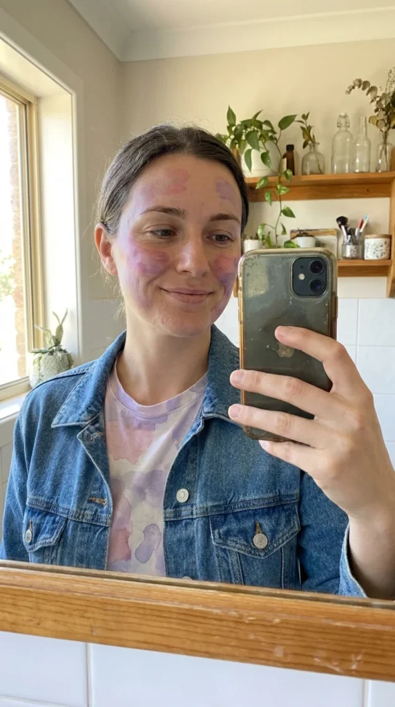 watercolor wash face paint cheeks