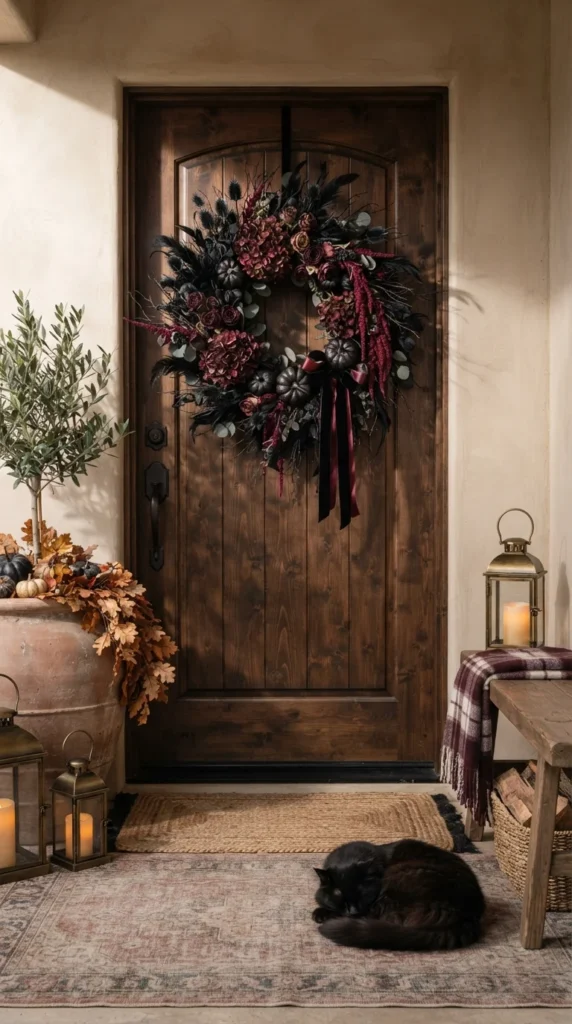 Halloween entryway wreath