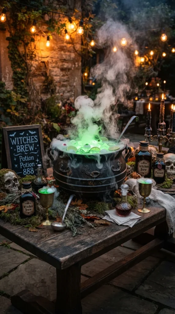 Halloween party drinks cauldron